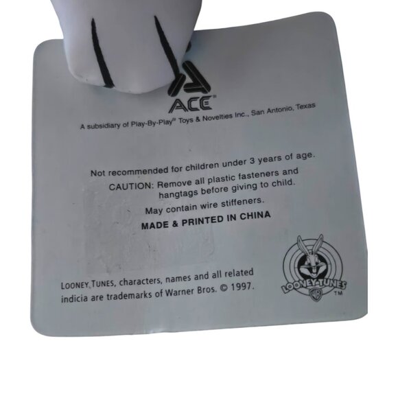 Vintage 1997 Looney Tunes Sylvester Cat Vinyl Plush 8" Window Suction Cup Toy - Picture 4 of 7